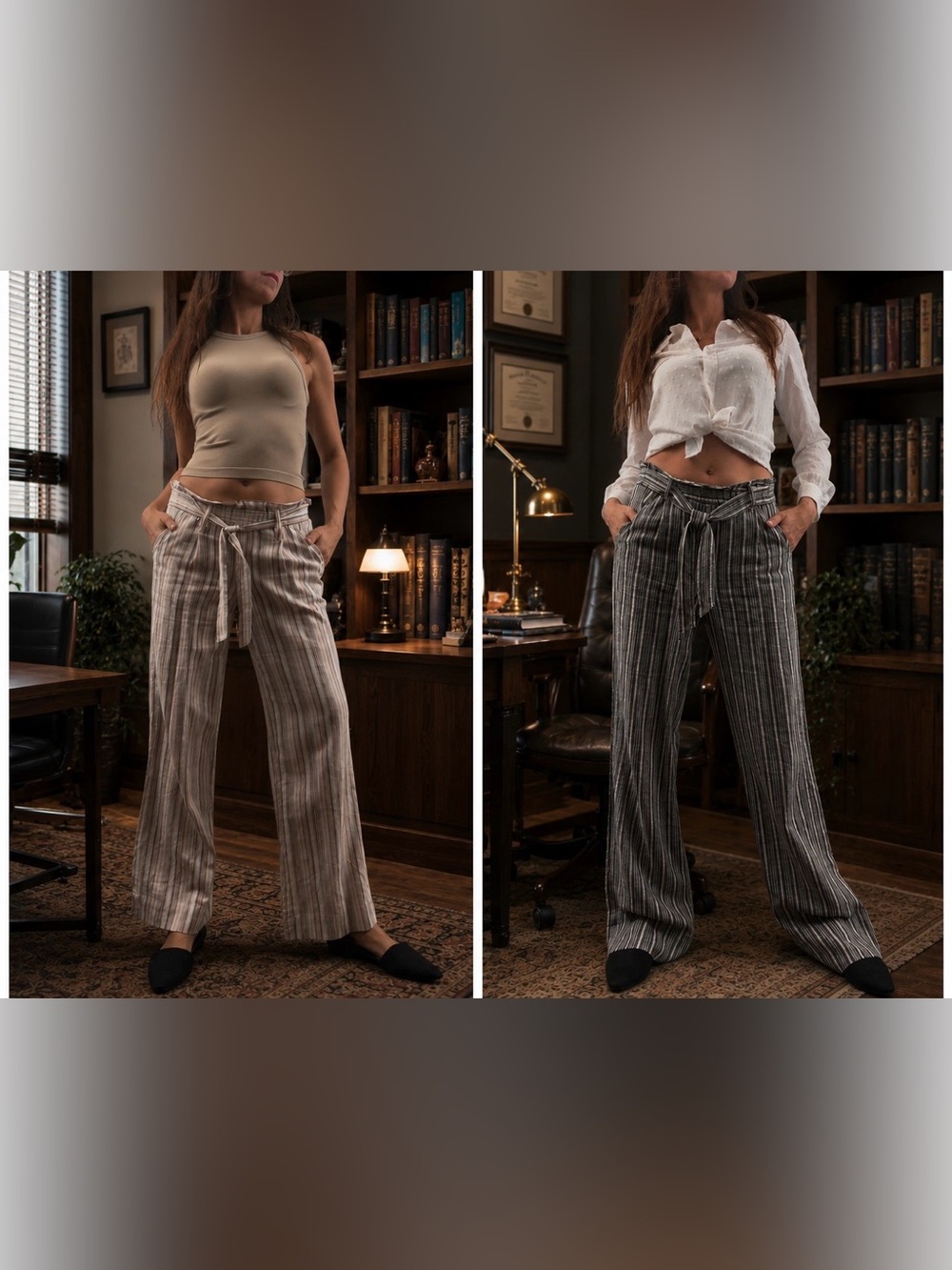 Jolt Linen Blend Wide Leg Pants – Size Small (Fits S–M) Bundle